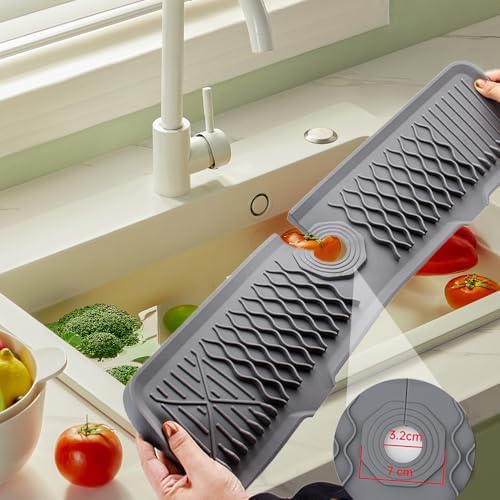 Kitchen Silicone Sink Faucet Mat, 2026 New Foldable Faucet Mat for
