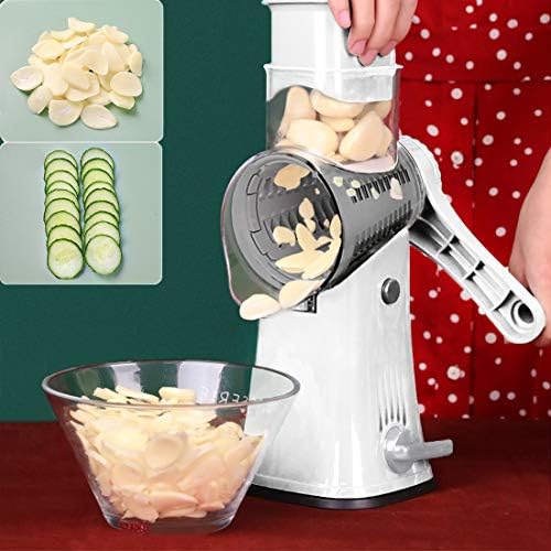5-in-1 Rotary Cheese Grater Shredder, White