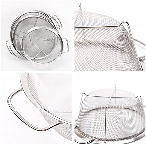 AJIODA Stainless Steel Mesh Colander Strainer Basket, 2.5 Quart Fine