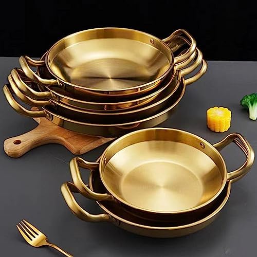 Stainless Steel Paella Pan Seafood Rice Pot Home Cooking Picnic Snack