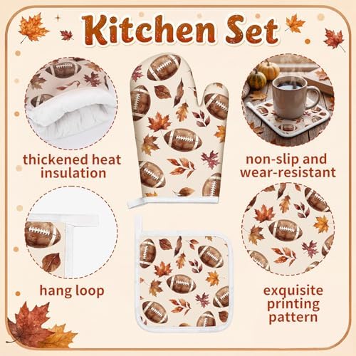 10 Pcs Fall Kitchen Towels Oven Mitts Pot Holders Rugs Set