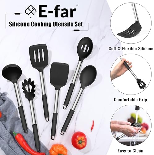 E-far Silicone Cooking Utensils Set, 14-PCS