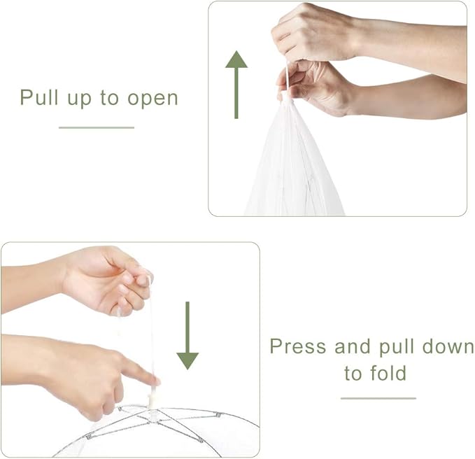 Onarway Food Covers for Outside Mesh: 3 Pack 14 Inch Pop Up Fine Fly Net for - Image 5
