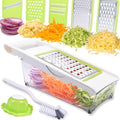 NACOLUS Cheese Grater with Container,5 In 1 Vegetable Slicer,Multi