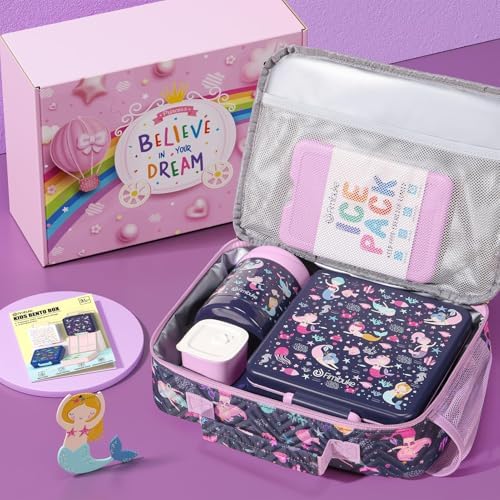 Fimibuke Kids Bento Snack Lunch Box with Thermo Insulated Toddler