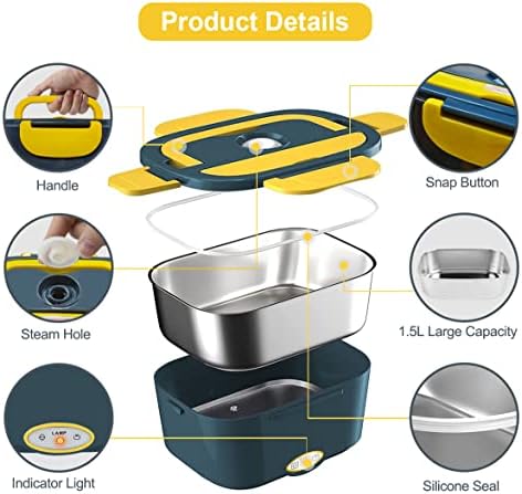 Cordless Heated Lunch Box with Automatic Heating