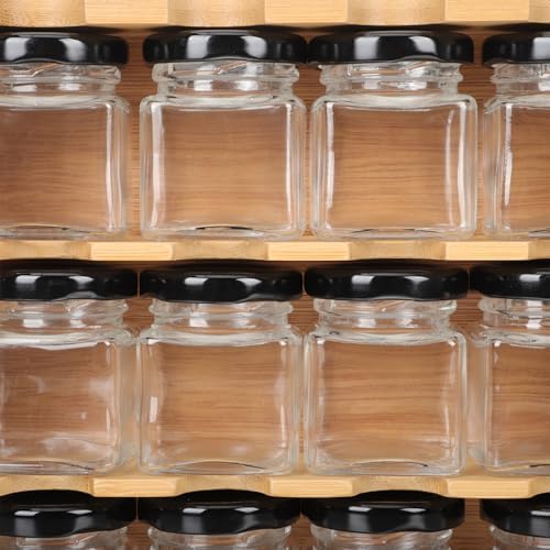 CALLARON 3-Tier Drawer Spice Rack Wooden Drawer Spice Organizer with