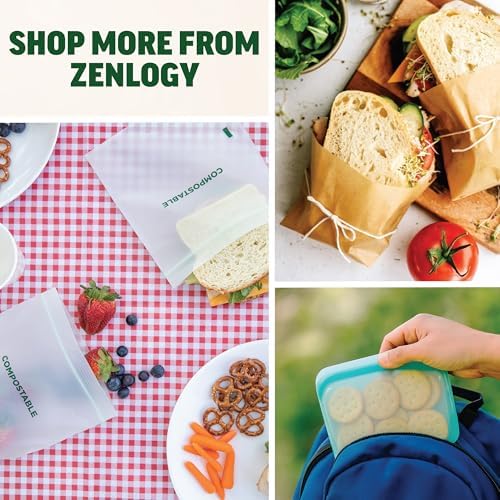 Zenlogy Beeswax Food Wrap Roll, 13 x 55 Inches, Organic Cotton