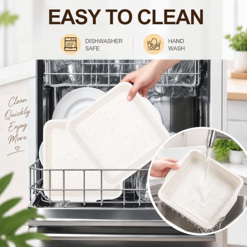 Vinino 8 x 8 Inch Silicone Brownie Pan, 2 Pack Square Mold with Steel