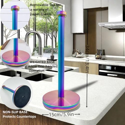 Stainless Steel Paper Towel Holder, Rainbow