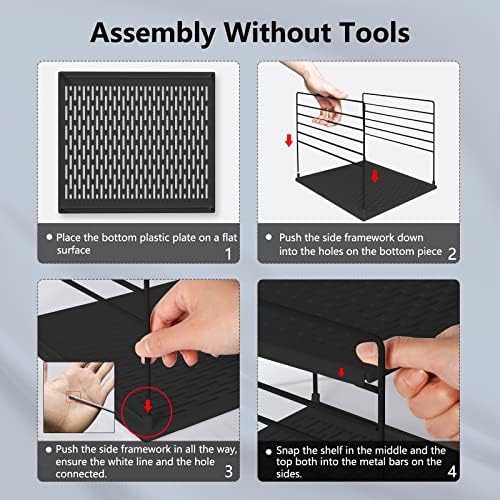 Cabinet Organizers and Storage -Divided Compartment Holder for Plastic