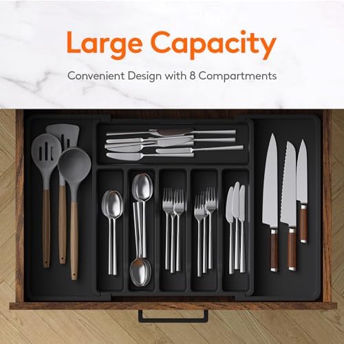 Lifewit Extra Large Silverware Drawer Organizer