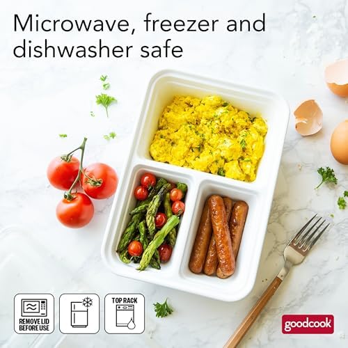 GoodCook Food Storage Containers for Meal Prep Rectangle Three