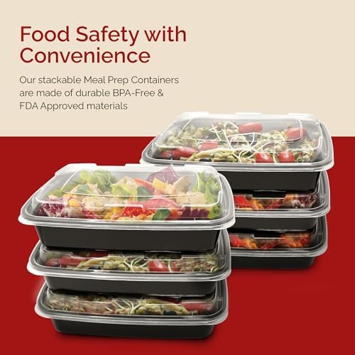 Reli. Meal Prep Containers (50 Pack, 32 oz) Food Containers with Lids