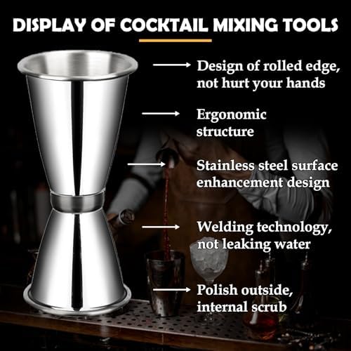 9 Pieces Jigger Bartending Double Cocktail Japanese Measuring