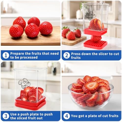 2 PCS Fruit Slicer Cup, Speed Cutter for Strawberry Banana Grape