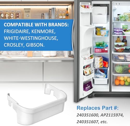 2 PACK 240351601 Refrigerator Freezer Door Bin Door Side Shelf