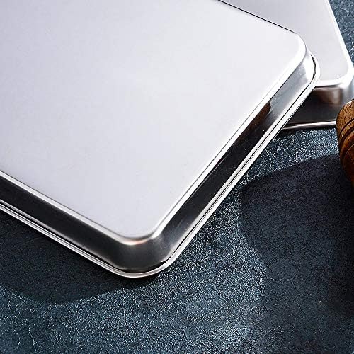 2-Pack Stainless Steel Trays, Medium