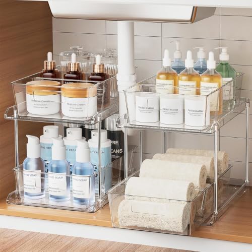Fabspace 2-Tier Under Sink Organizers, 2 Packs