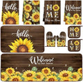 Fourluoo 10 Pcs Sunflower Kitchen Set Kitchen Towels and Rugs Mats