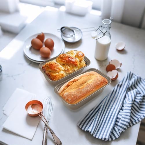 12 Pieces Mini Loaf Pans for Baking Bread Nonstick Carbon Steel Baking