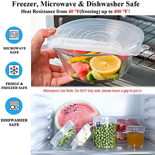 Silicone Stretch Lids, 6PCS, Blue