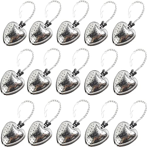TIHOOD 15PCS Tea Strainer Stainless Steel Mesh Tea Ball Infuser
