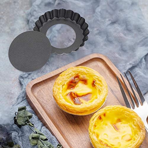 4 Inches Mini Tart Pan, Egg Tart Mold Set of 6, Mini Pie Tin Mini