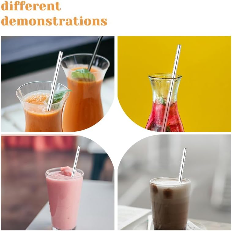 Sisadodo Collapsible Drinking Straws with Cleaning Brush Travel Straw
