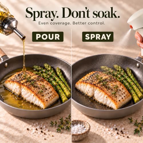 Olive Oil Sprayer, 180ml Continuous Spray Bottle