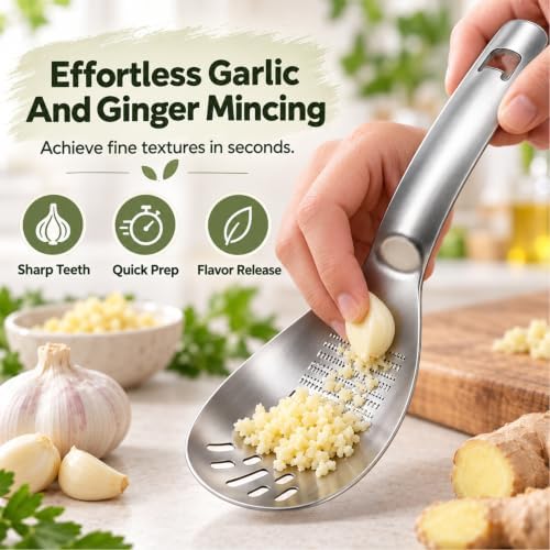 5-in-1 Stainless Steel Cooking Spoon, Multifunctional Stainless Steel