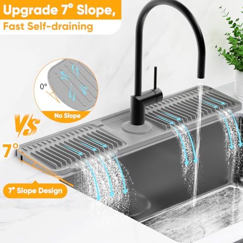 24'' Faucet Mat for Kitchen Sink Water Splash Guard