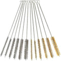 12 Pcs Brass Wire Brush Stainless Steel Wire Brush Set, 12"/30.5cm