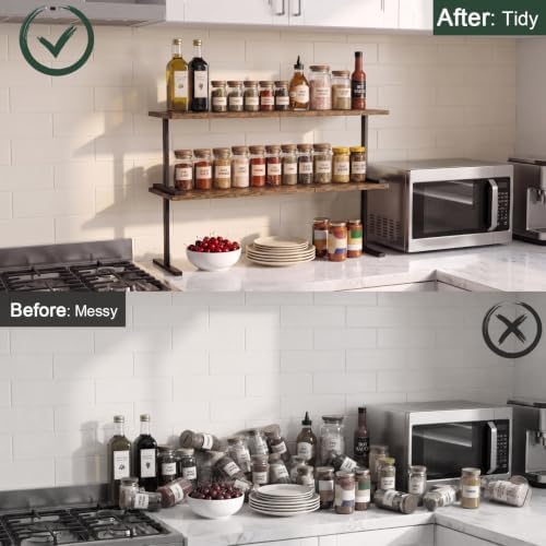 Golener Adjustable Stackable Countertop Shelf