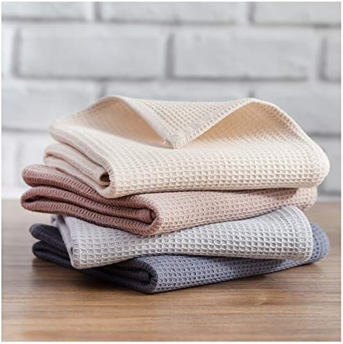 PY HOME & SPORTS Dish Towels Set, 100% Cotton Waffle Weave Kitchen