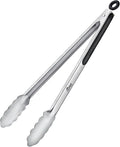 Hotec Stainless Steel Kitchen Tongs, 16 Inch Extra Long Locking Metal Food Tongs by Hotec
