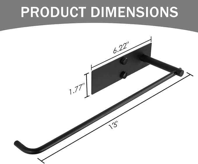SUNTECH 2 Pack Paper Towel Holder Under Cabinet, Adhesive or Drilling Paper - Image 6