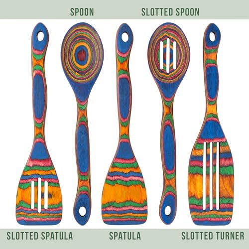 5pc Wood Cooking Utensils Set - Wooden Spoons for Cooking – Pakka Wood