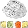 4-in-1 Stainless Steel Flat Grater & Slicer, Fine/Medium/Coarse Grate
