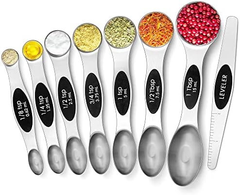 Urbanstrive 8 Pcs Upgraded Magnetic Measuring Spoons Set Stainless