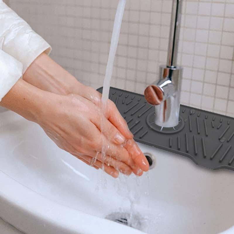 K SZKMG Kitchen Guard Faucet Mat Silicone Handle Drip Catcher Tray for