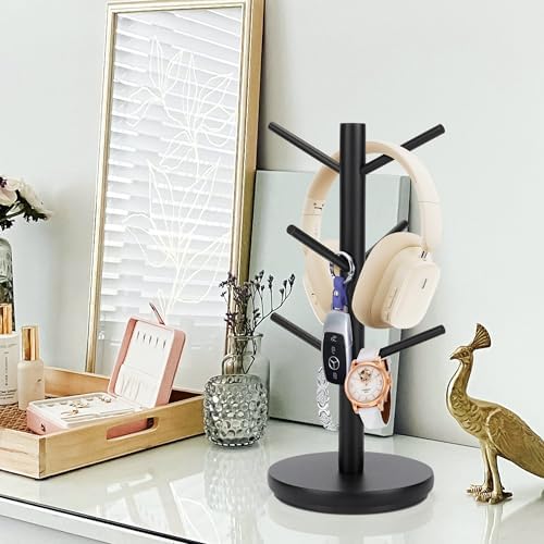 MyLifeUNIT Mug Holder Tree, 360° Rotated Coffee Cup Holder with 6