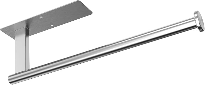 CUXIXA Paper Towel Holder Under Cabinet, Upgraded Adhesive Paper Towel Holder by CUXIXA