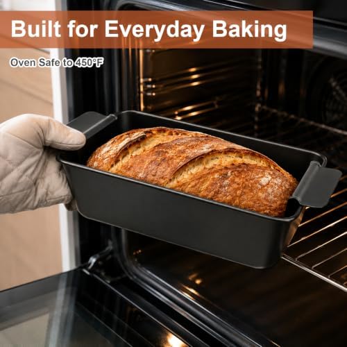 Meatloaf Pan with Drain Tray for Baking Bread, Cakes, 9.8 x 5.7 Inch