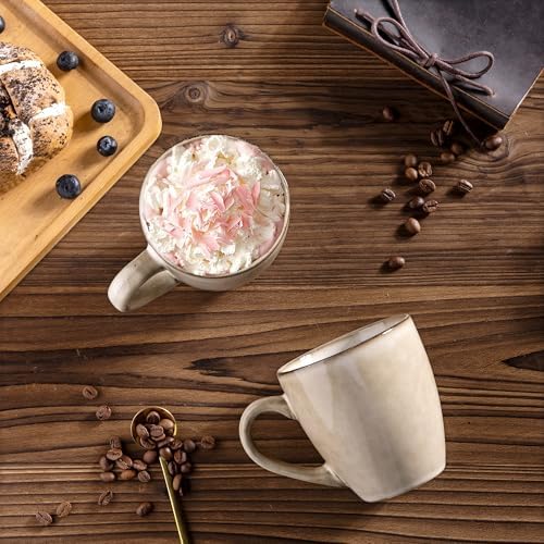 GBhome Ceramic Coffee Mugs Set of 6, 12oz Stoneware Coffee Mugs Set