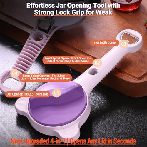 2026 New 4-in-1 Jar Opener for Seniors with Weak Hands
