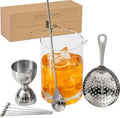 A Bar Above Cocktail Mixing Glass Set, Lead Free Glass, Classic