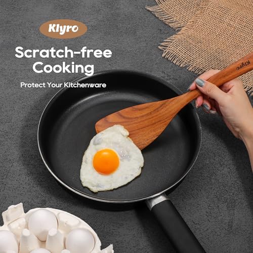 KLYRO 9-Piece Teak Wooden Cooking Utensil Set
