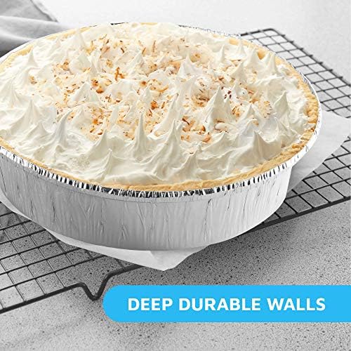 MontoPack 9” Round Aluminum Foil Pans with Clear Lids | Disposable