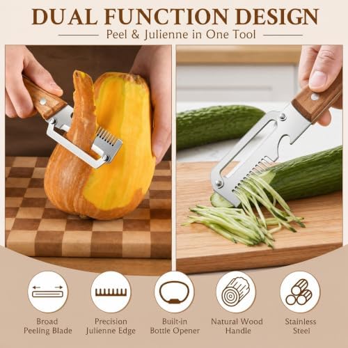 Upgrade Vegetable Peeler and Julienne Peeler Set, 2-Pcs